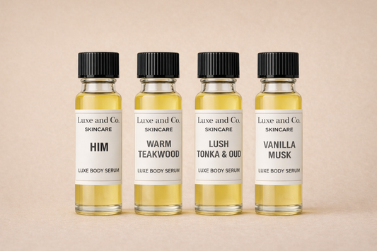 Men’s Beard & Body Serum SAMPLE Flight – 4-Piece SAMPLE Bundle